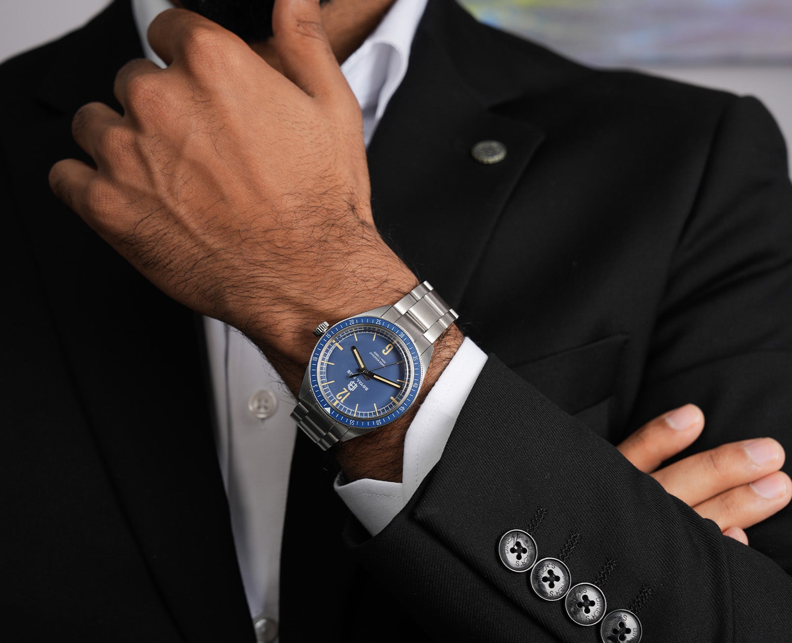 Royal Bliz Aqua Classic Watch in Blue Dial