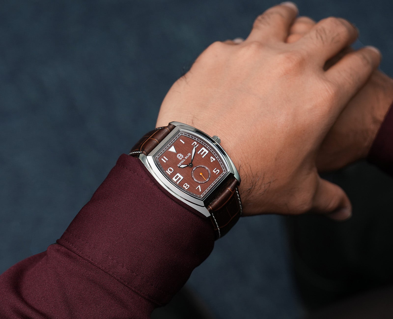 Royal Bliz Royal Edgy Watch in Brown Dial